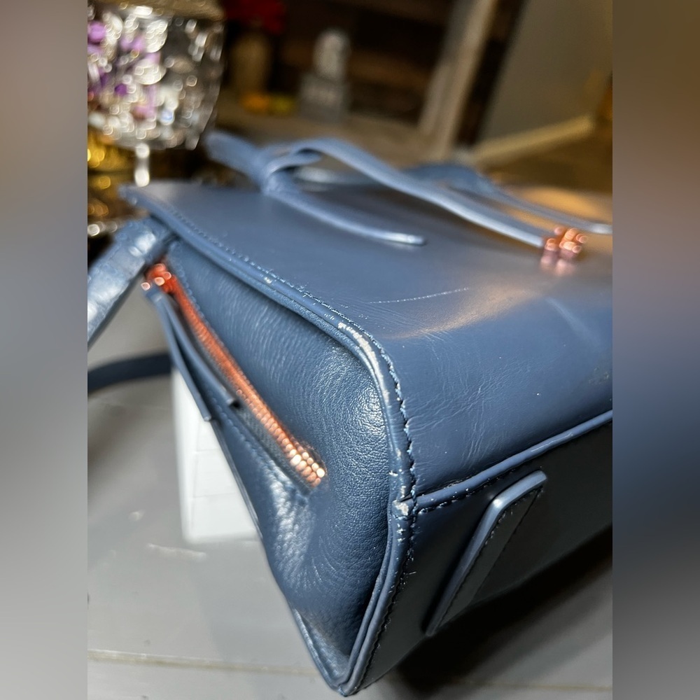 Radley London Navy Blue Leather Handbag - Picture 11 of 16